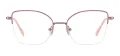 Retro Half Rim Metal Glasses