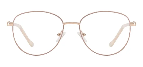 Small Metal Square Eyewear (Ivory)