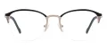 Oval Metal Half Rim Glasses