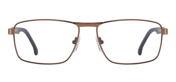 Men Classic Rectangular Glasses (Brown)