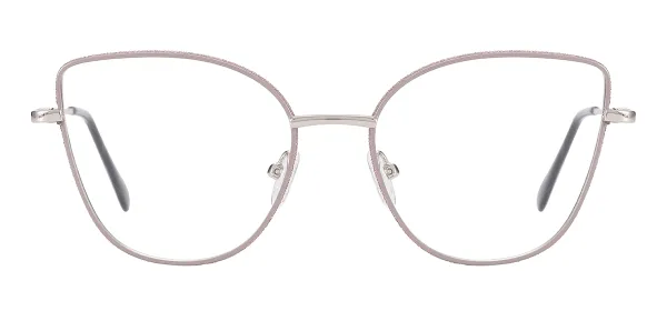 Fashion Cat Eye Metal Eyewear (Gray)