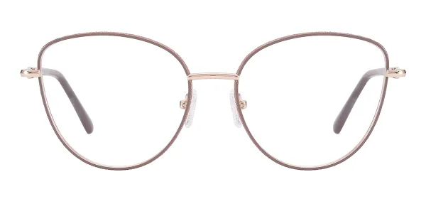 Women Trendy Cat Eye Eyewear  (Brown)