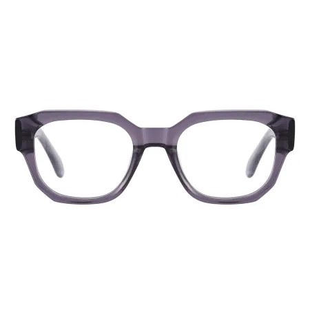 Transparent Geometric Acetate Eyeglasses