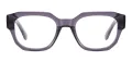 Transparent Geometric Acetate Eyeglasses