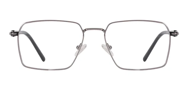 Fashion Geometric Metal Eyeglasses (Silver)