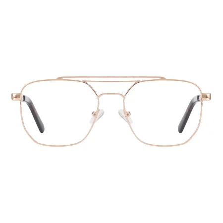 Fashion Double Bridge Metal Glasses