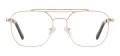 Fashion Double Bridge Metal Glasses