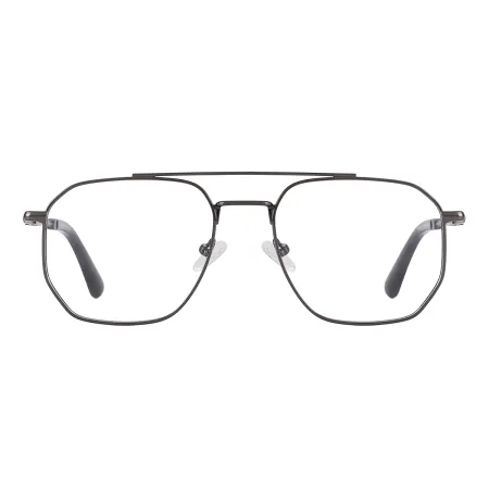 Double Bridge Square Metal Eyewear