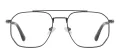 Double Bridge Square Metal Eyewear