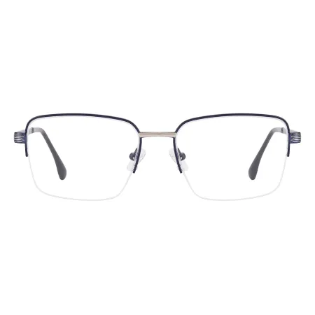 Metal Rectangular Half Rim Glasses