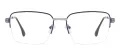 Metal Rectangular Half Rim Glasses