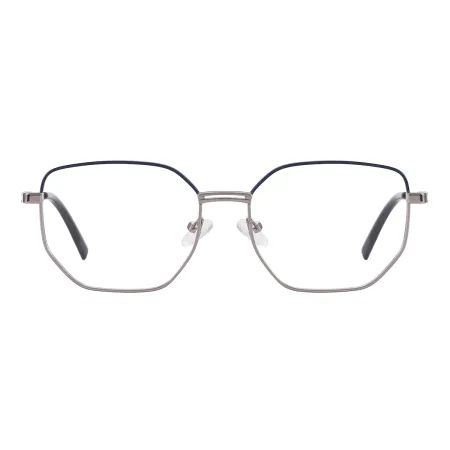 Trendy Geometric Metal Eyeglasses