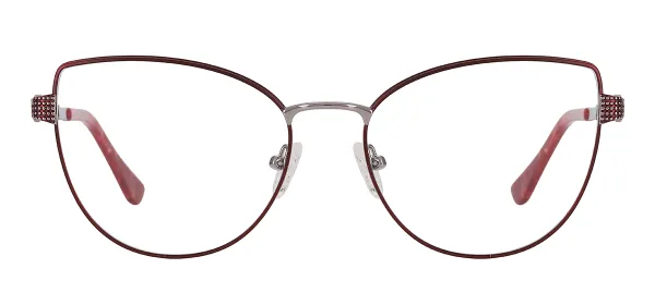 Women Elegant Cat Eye Glasses (Red)