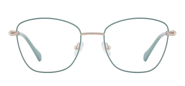 Oval Metal Eyeglasses Frames (green)