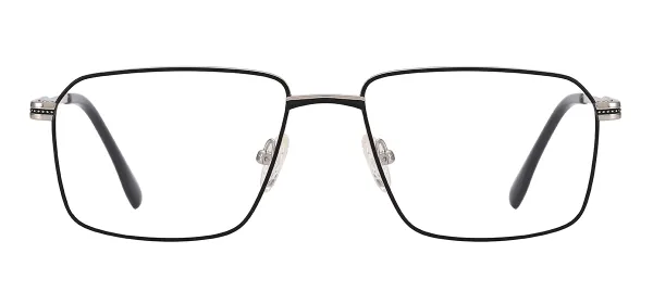 Metal Full Rim Glasses (Black & Silver)