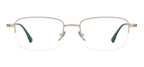 Rectangle Titanium Eyeglasses  (Gold)
