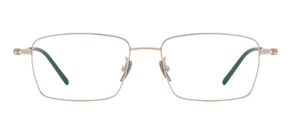 Rectangle Titanium Spectacles  (Gold)