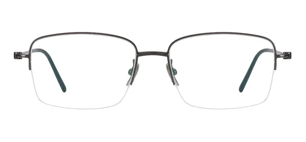 Half Rim Titanium Eyeglasses (Gray)