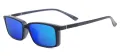 Men Rectangular Clip-On Sunglasses
