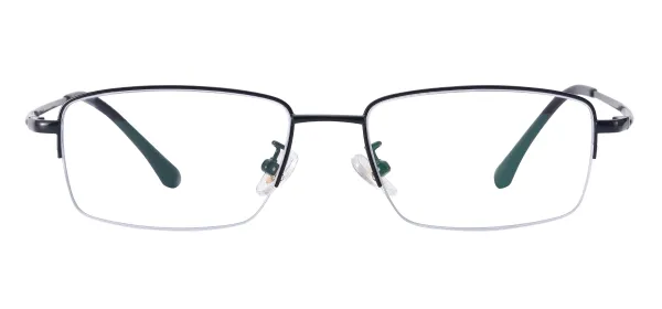 Men Large Eyeglasses - Black