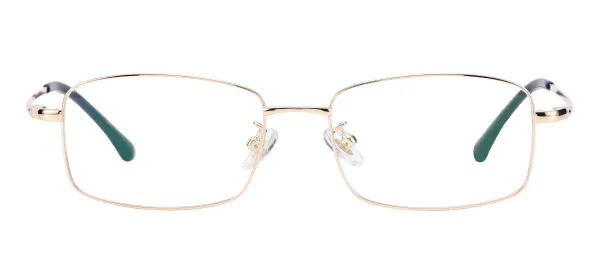 Classic Rectangular Glasses - Gold