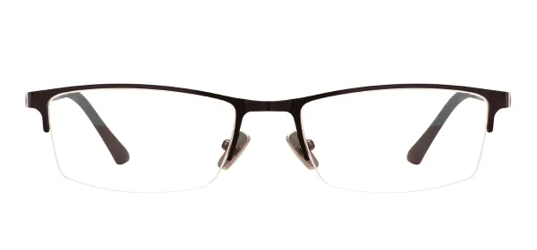 Metal Half Rim Glasses Frame - Black