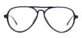 TR Double Bridge Pilot Glasses Frame With Spring Hinge