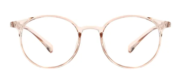 Round TR90 Eyeglasses Frames - Brown