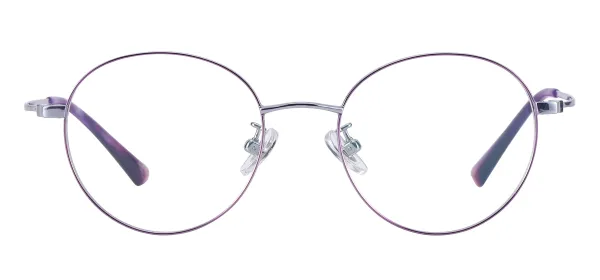 Round Metal Spectacles - Purple
