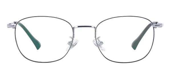 Metal Lightweight Eyeglasses - Black Silver