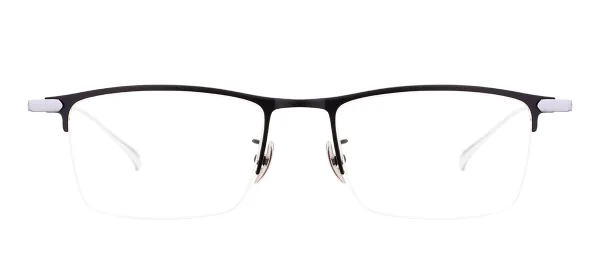 Titanium Half Rim Stylish Spectacle - Black