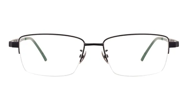 Titanium Rectangle Glasses Frame - Black