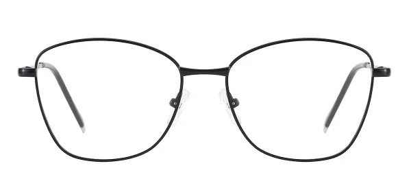Metal Cat Eye Glasses - Black