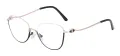 Metal Cat Eye Half Rim Glasses
