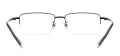 Half Rim Men Titanium Rectangular Durable Eyeglasses Frame