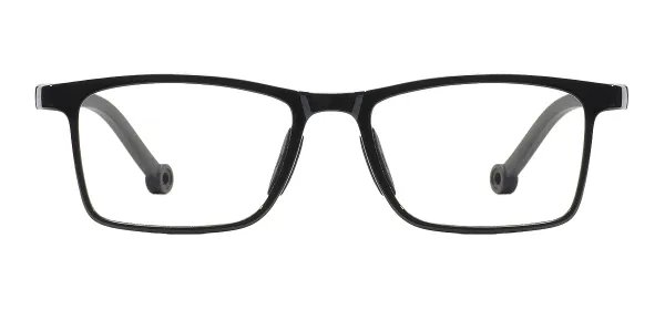 Small Rectangular Kids Glasses - Black