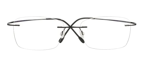 Rectangular Rimless Glasses - Black