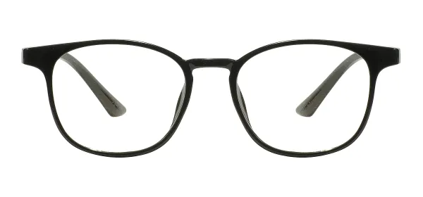 Round Clear Glasses Frame - Black