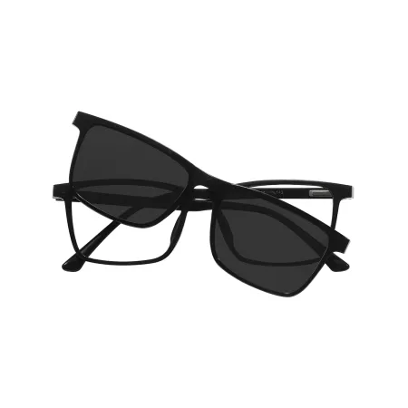 Rectangular Acetate Clip-On Sunglasses