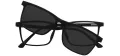 Rectangular Acetate Clip-On Sunglasses