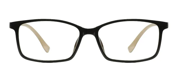 Large Rectangular Glasses - Black Brown