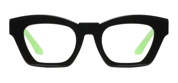 Square TR90 Eyeglasses - Black Green