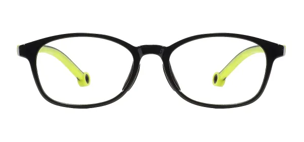 Oval Colorful Children Spectacles - Black Green