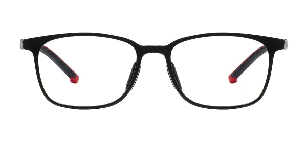 Rectangular TR90 Children Spectacles - Black Red