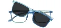 Rectangular Acetate Clip-On Sunglasses