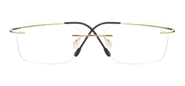 Rectangular Rimless Glasses - Gold