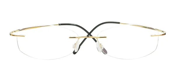 Oval Rimless Glasses Frame - Gold