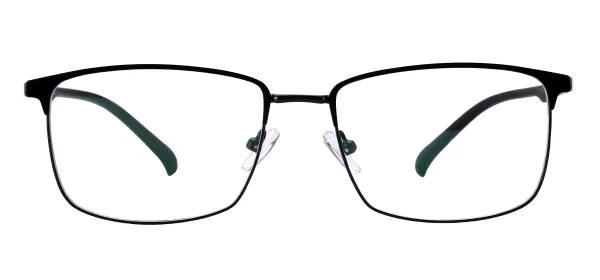 Square Male Eyeglasses Frame - Black