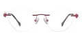 Cat Eye Rimless Spectacles