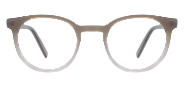 Round Retro Eyeglasses - Brown